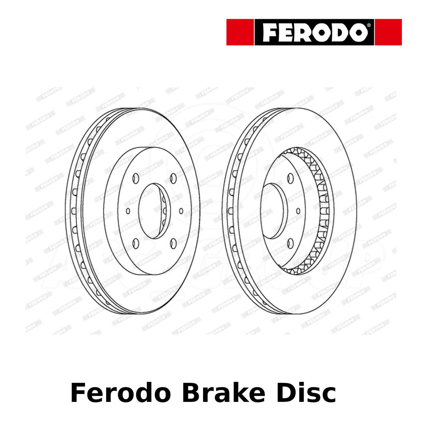 1x OE Quality Replacement Front Axle Vented Brake Disc 4 Stud 256mm Pair