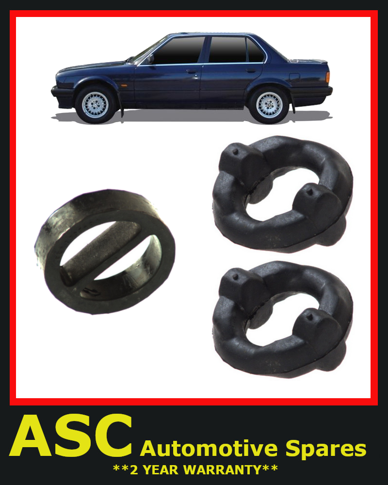 Exhaust Hanger Rubber Mount Set 3pc fits BMW 3 Series E30 19821994