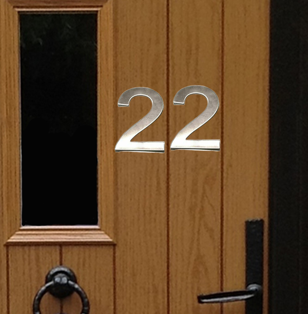 Stainless Steel House Numbers No 6 SCREW on House Door Building 10cm 