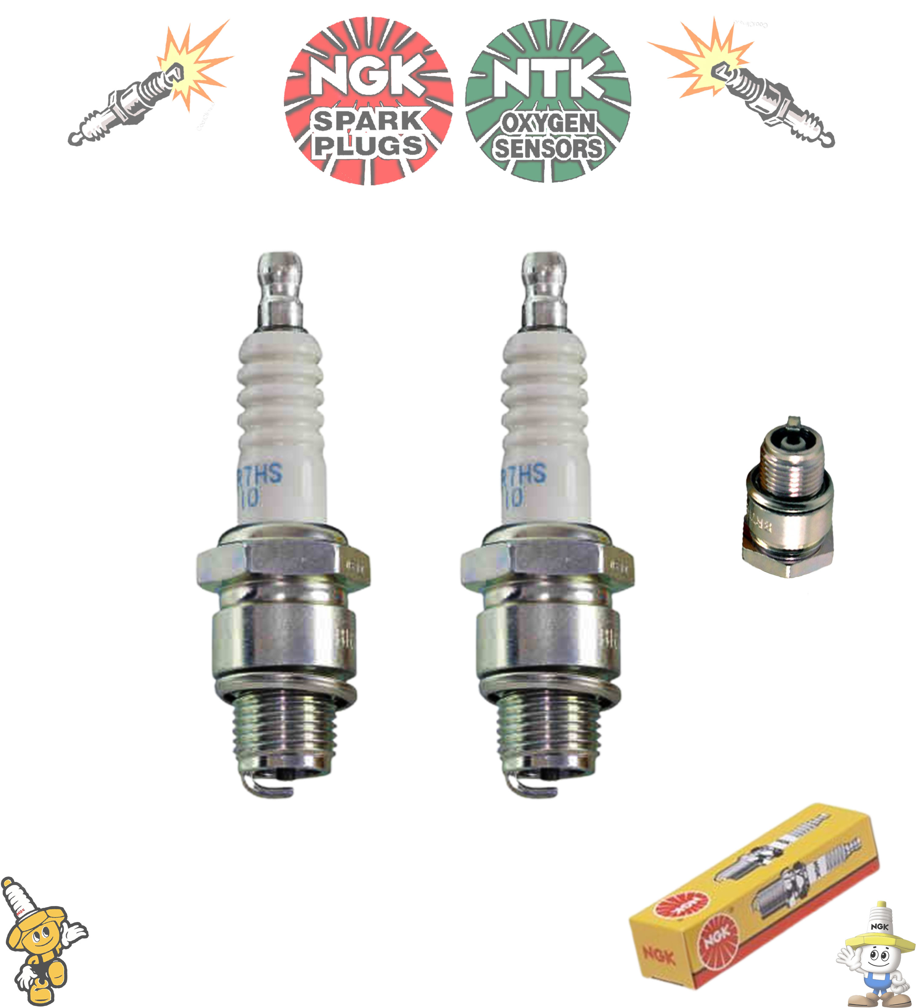 NGK Spark Plug BR7HS10 Fits Tohatsu Marine Engines M13 M40D2