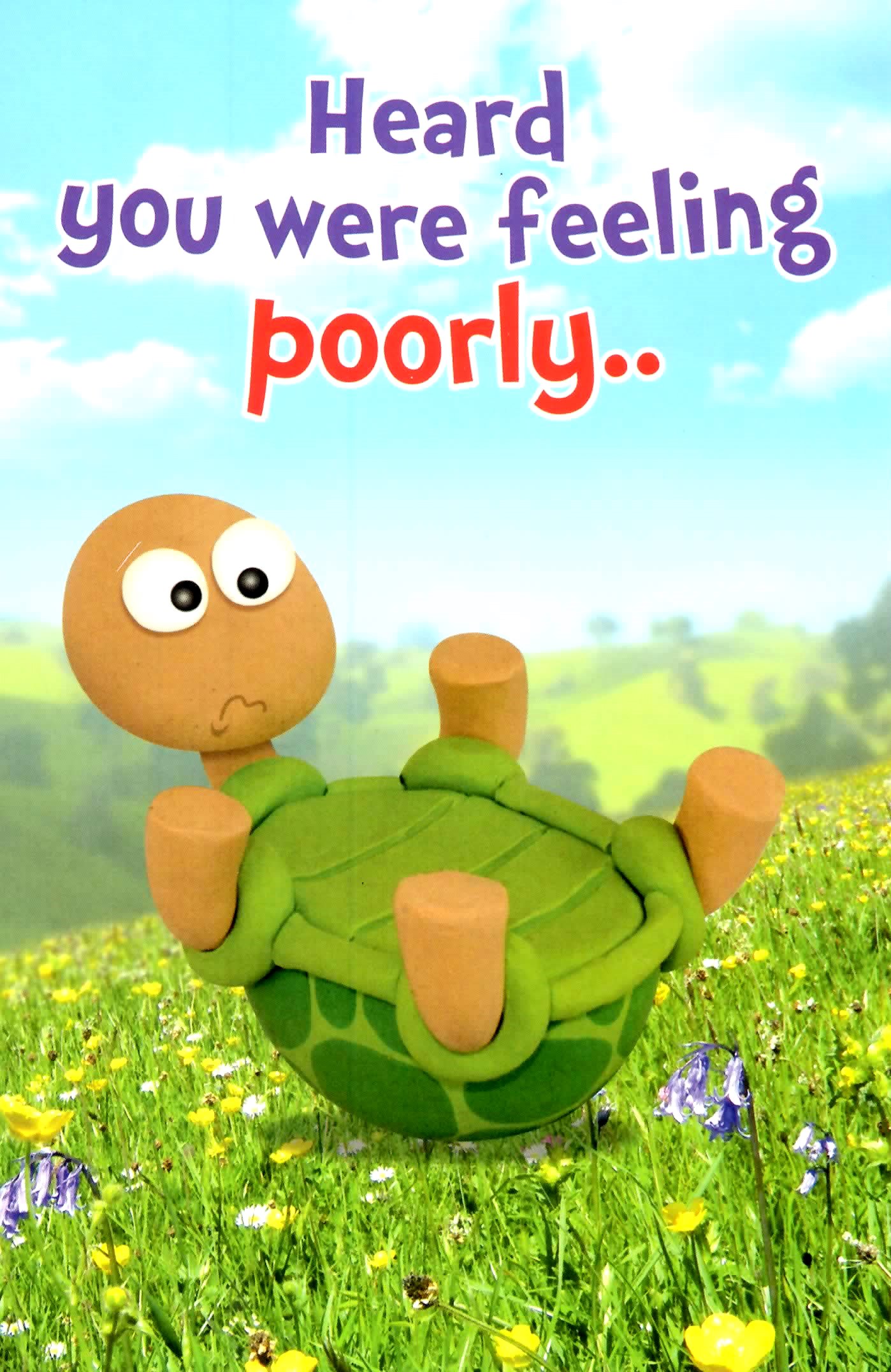 cute tortoise feeling poorly get well soon greeting card cards