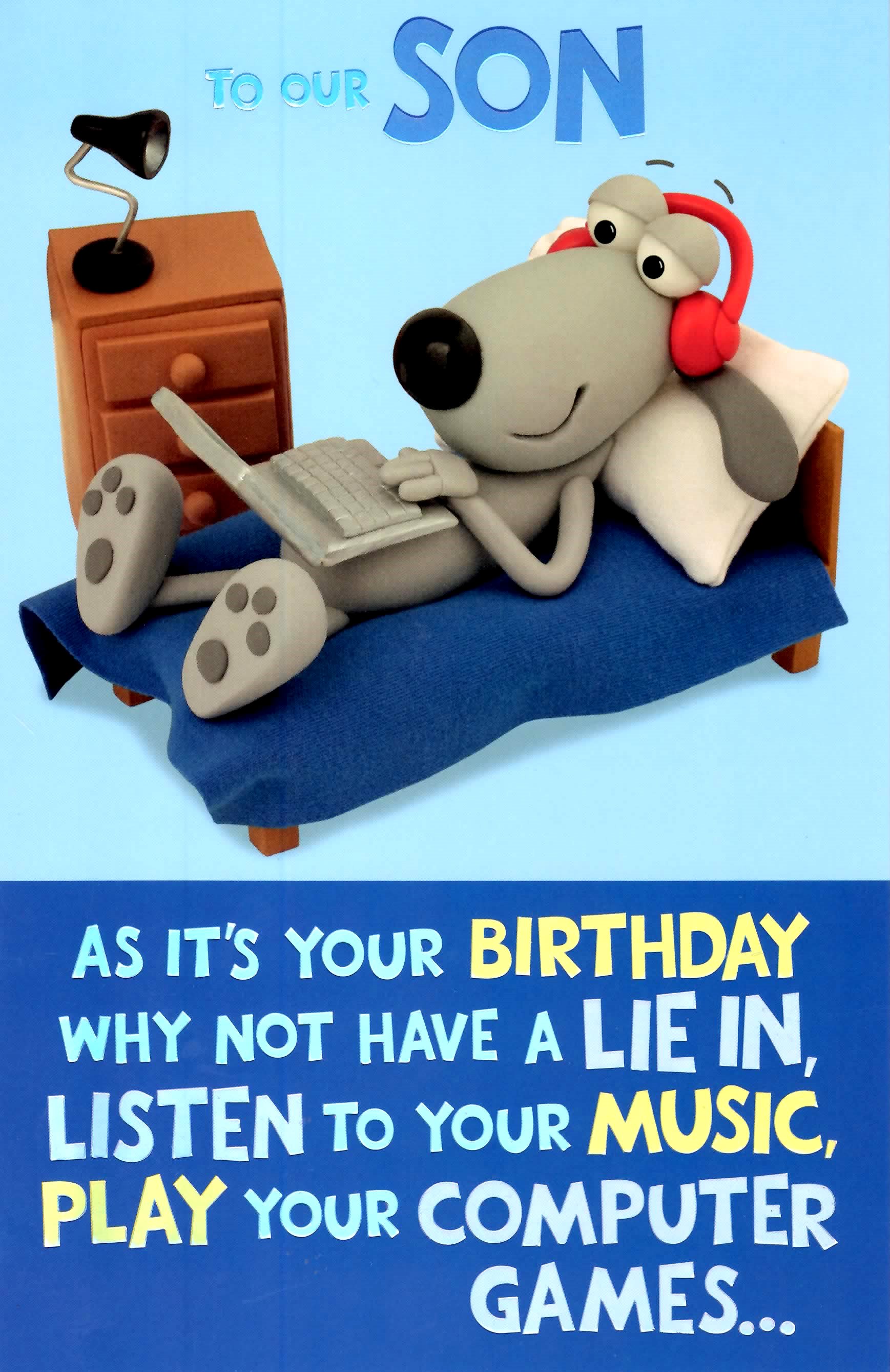 cute funny to our son birthday greeting card crackers