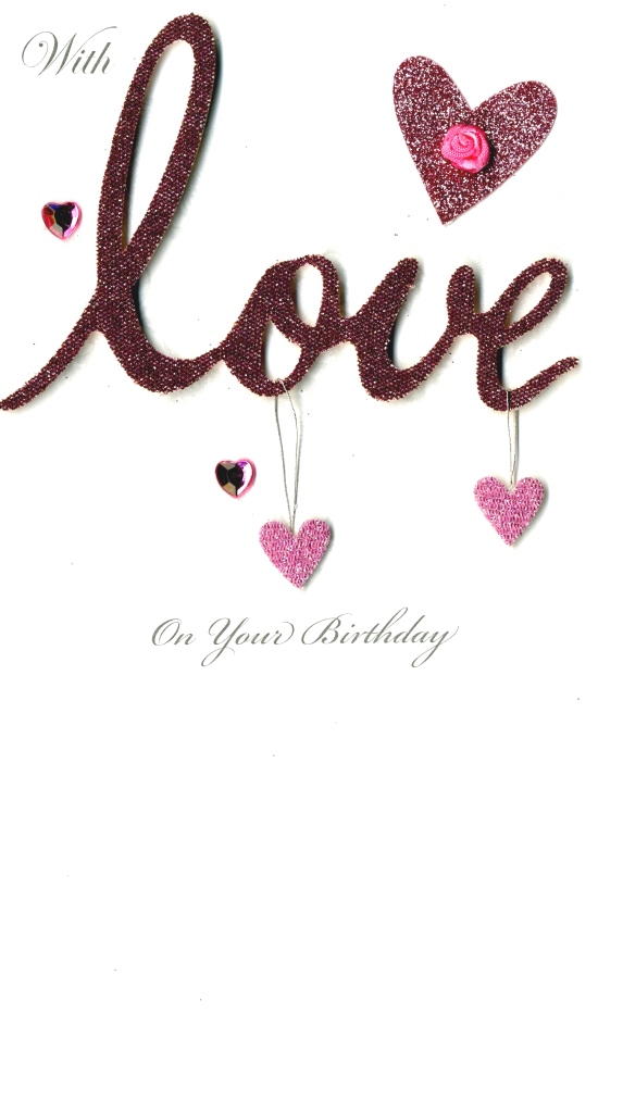 With Love Happy Birthday Greeting Card Cards Love Kates