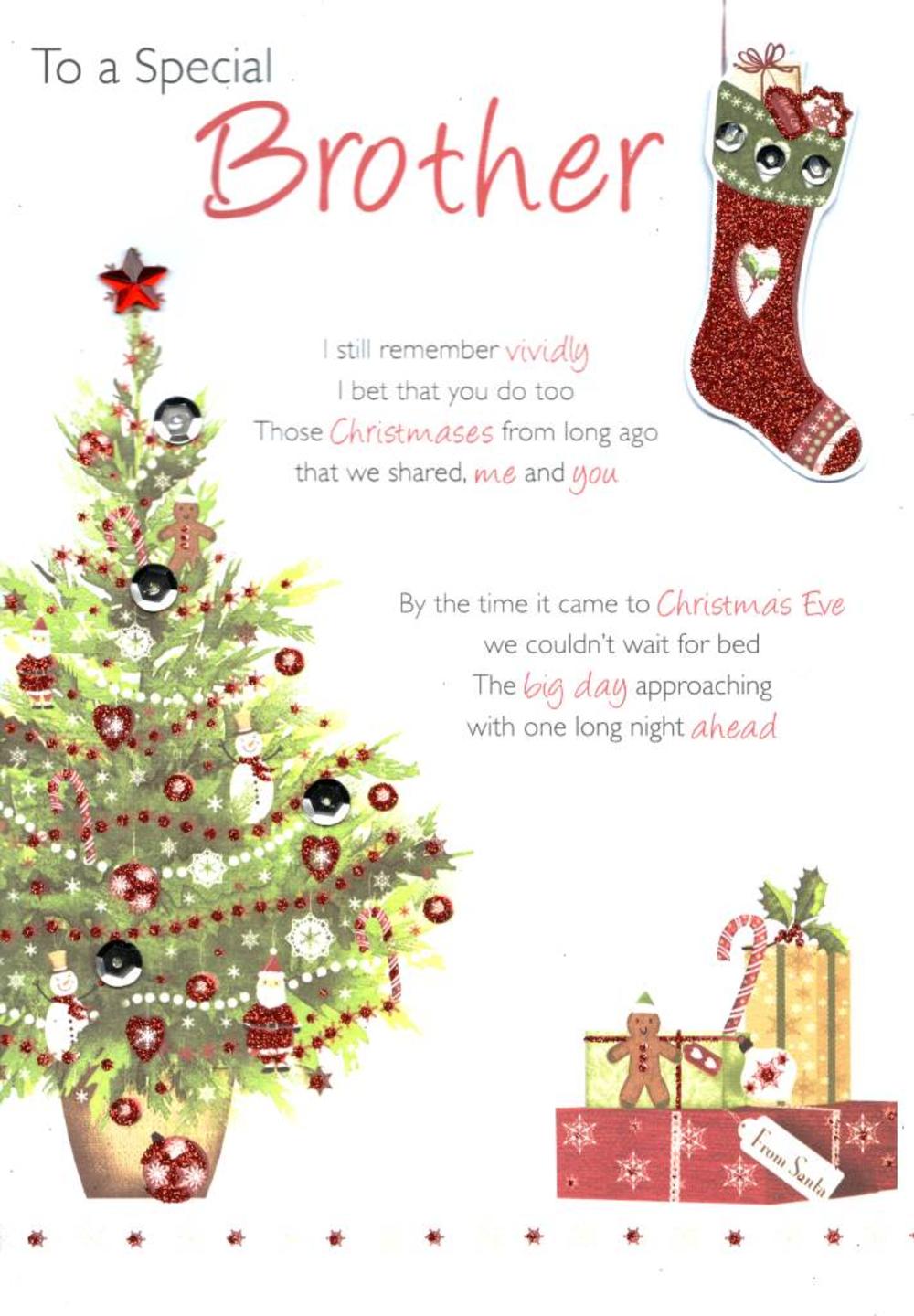 To A Special Brother Christmas Greeting Card  Cards 