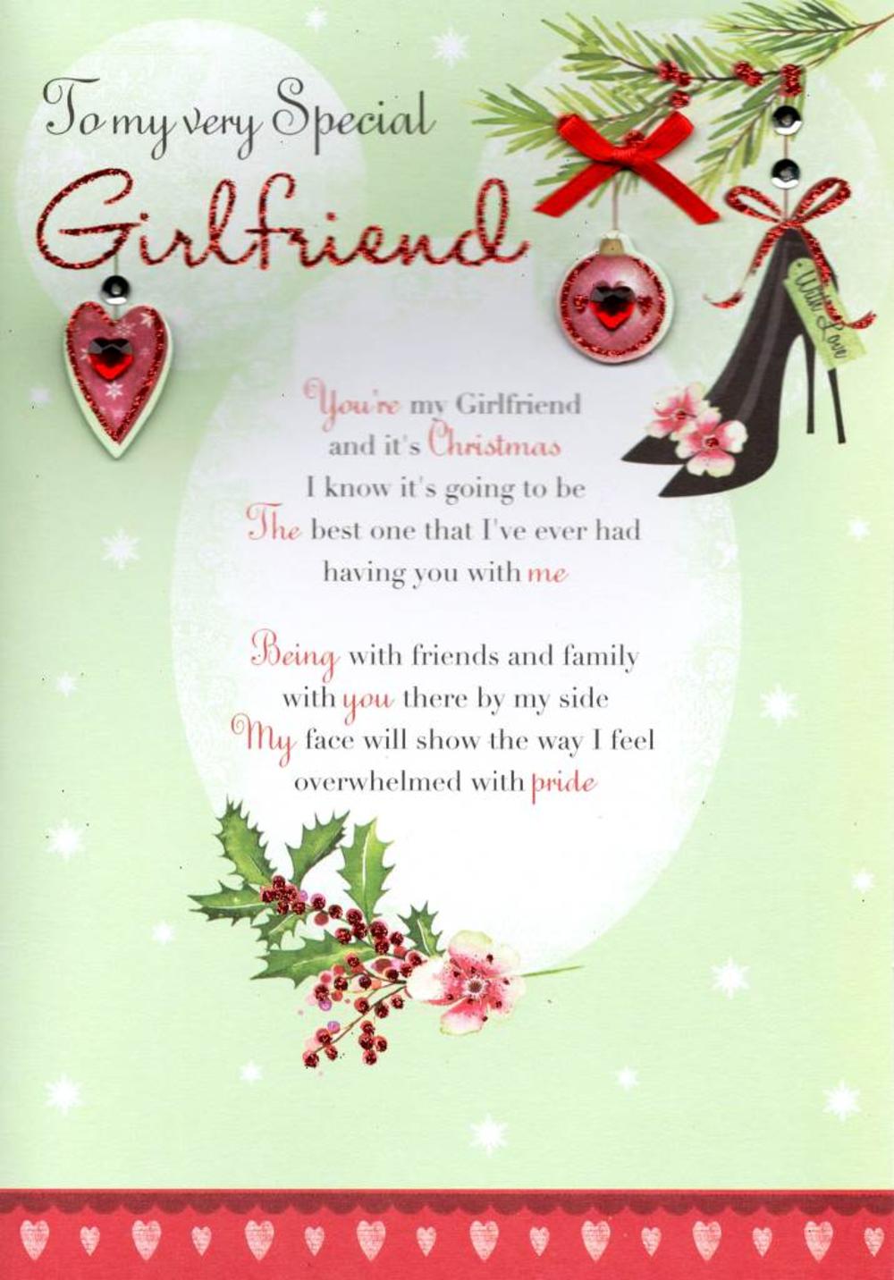 To My Very Special Girlfriend Christmas Greeting Card 