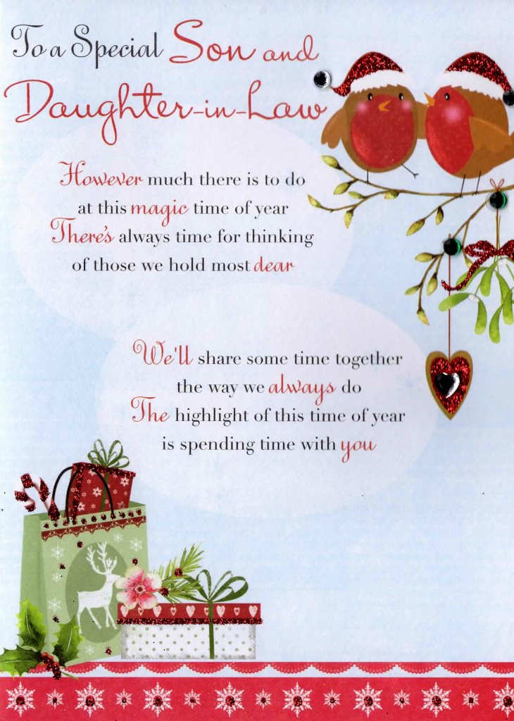 What To Write In Your Son And Daughter In Laws Christmas Card Free