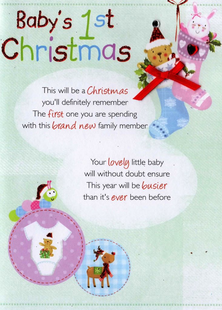 Baby's 1st Christmas Greeting Card  Cards  Love Kates