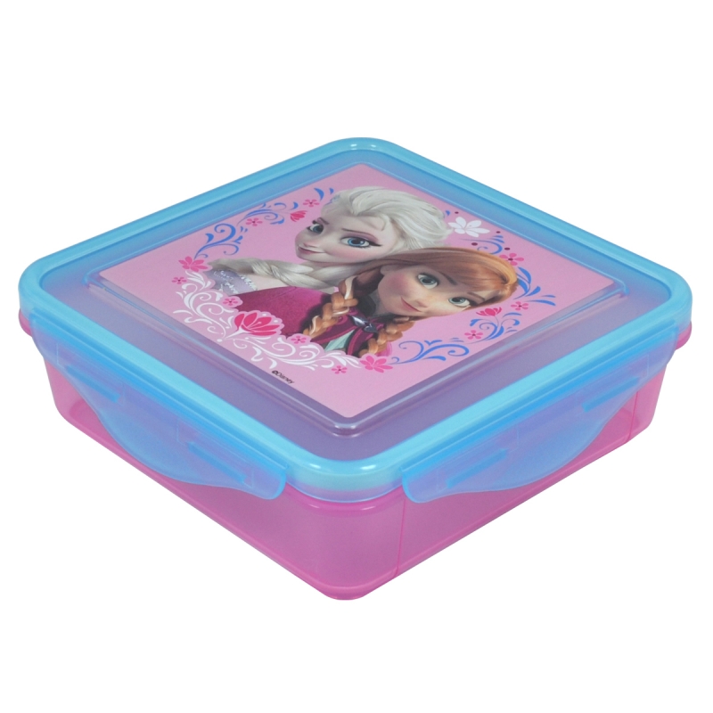 Frozen Snap Shut Sandwich Snack Box Elsa & Anna Disney Themed Childs ...