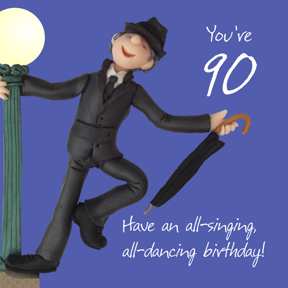 90th Birthday Male Greeting Card One Lump or Two Range | Cards | Love Kates