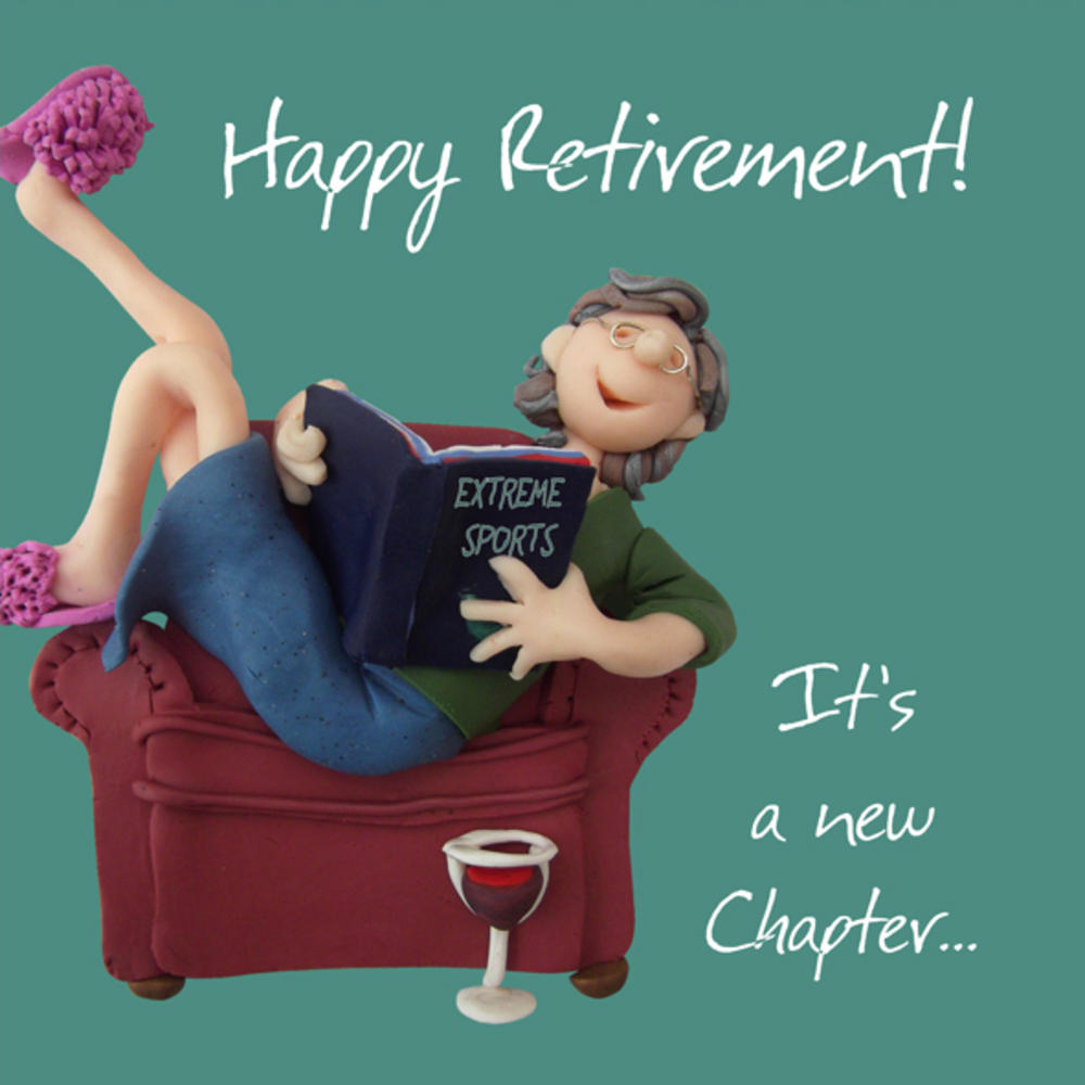 happy retirement greeting card one lump or two cards