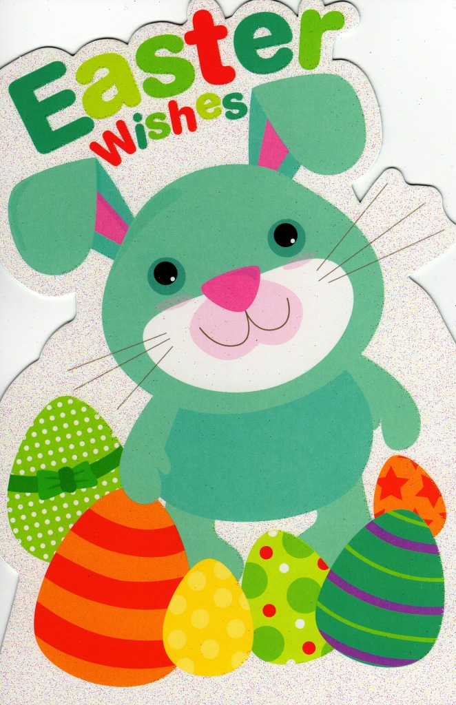 Cute Easter Bunny Shaped Happy Easter Greeting Card | Cards | Love Kates