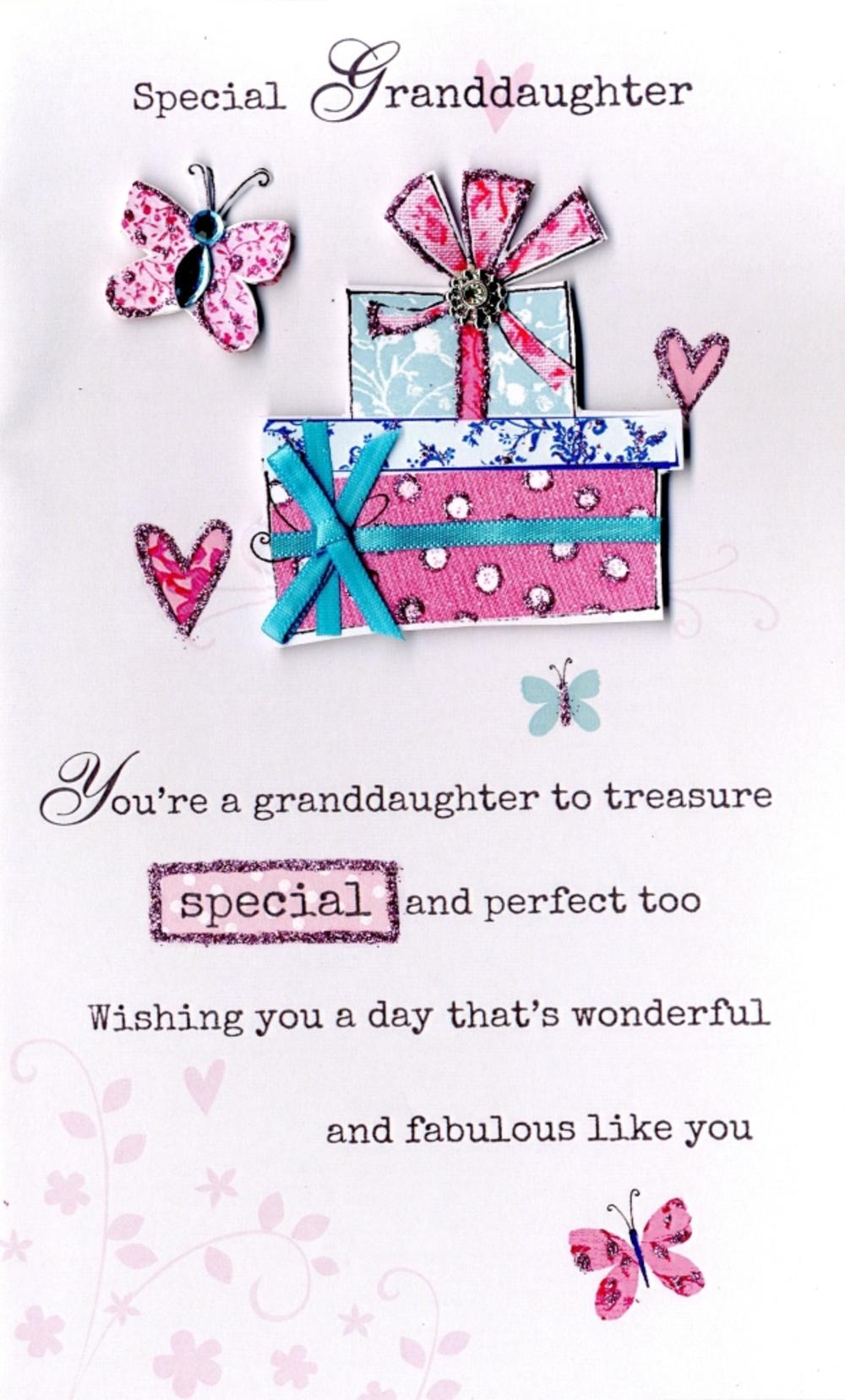 Happy Birthday Granddaughter Embellished Greeting Card | Cards | Love Kates