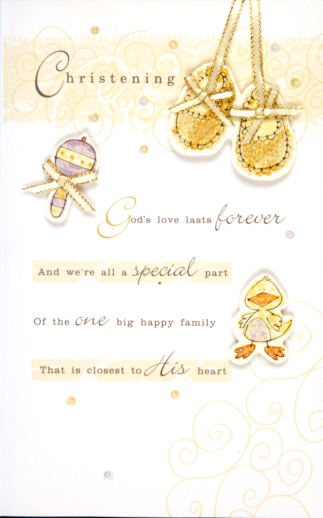 Baby's Christening Embellished Greeting Card Cards Love Kates