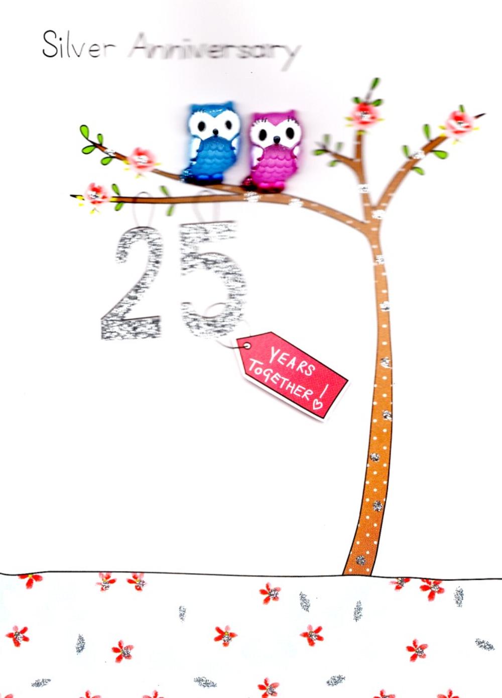 Silver 25th Anniversary Greeting Card | Cards | Love Kates