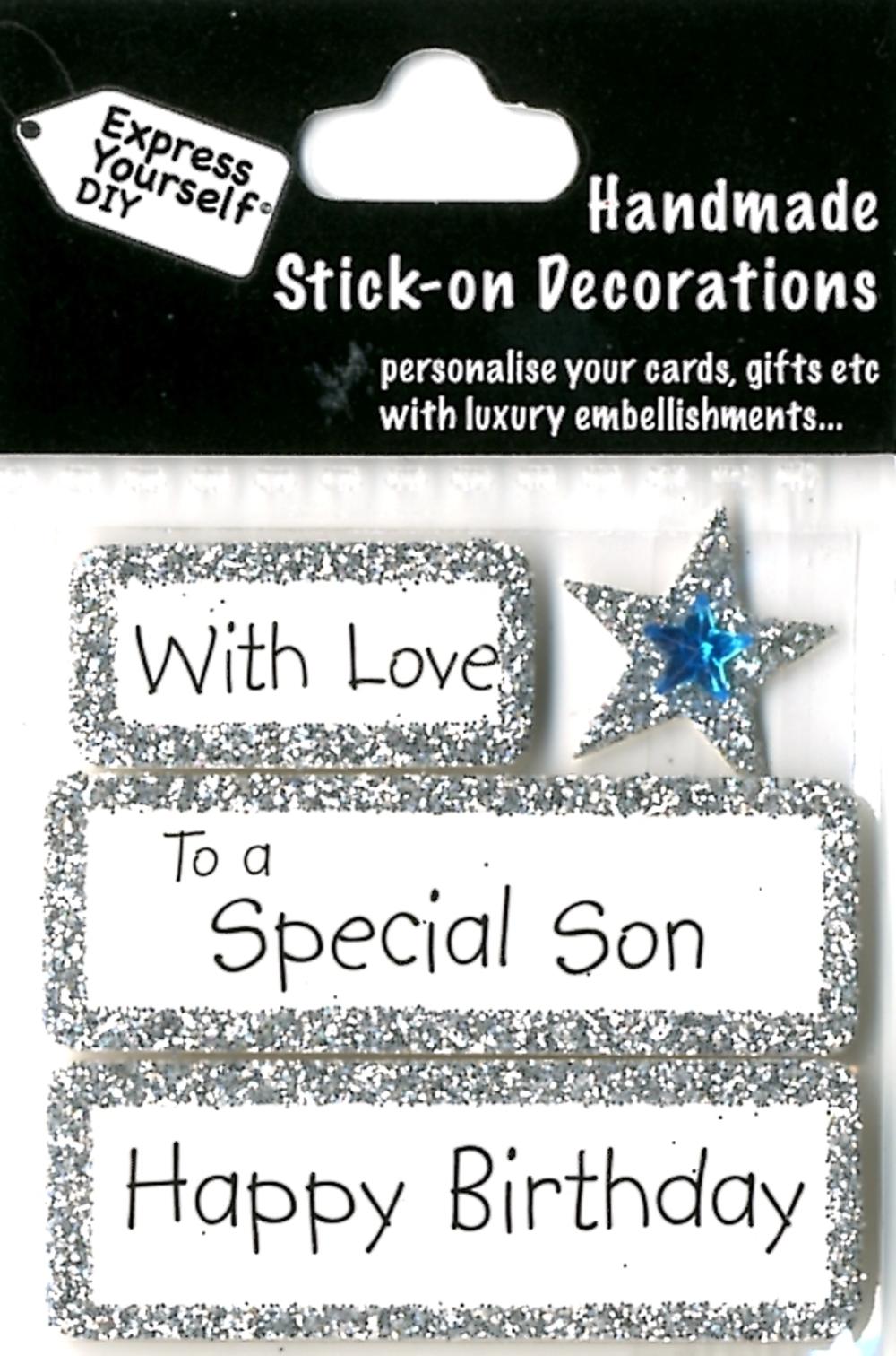 Happy Birthday Special Son DIY Greeting Card Toppers | Card Toppers