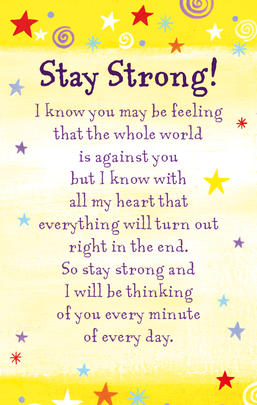 Stay Strong Heartwarmers Keepsake Credit Card Envelope Gifts