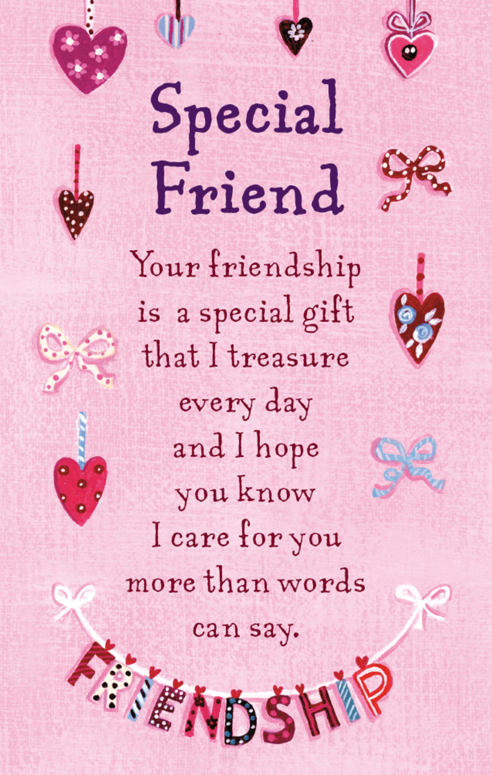 Special Friend Heartwarmers Keepsake Credit Card And Envelope Ts