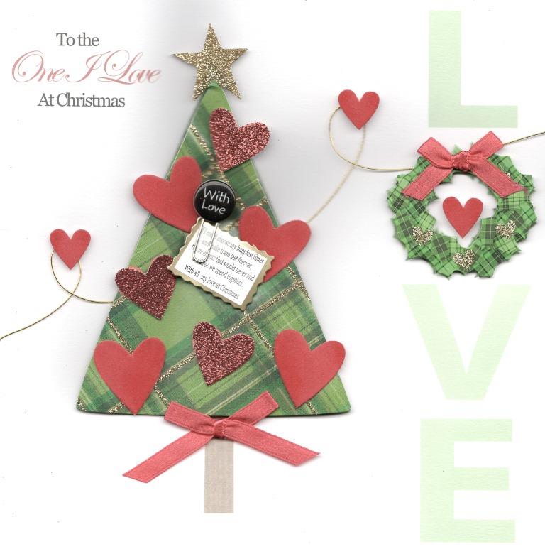 to the one i love special luxury handmade christmas card