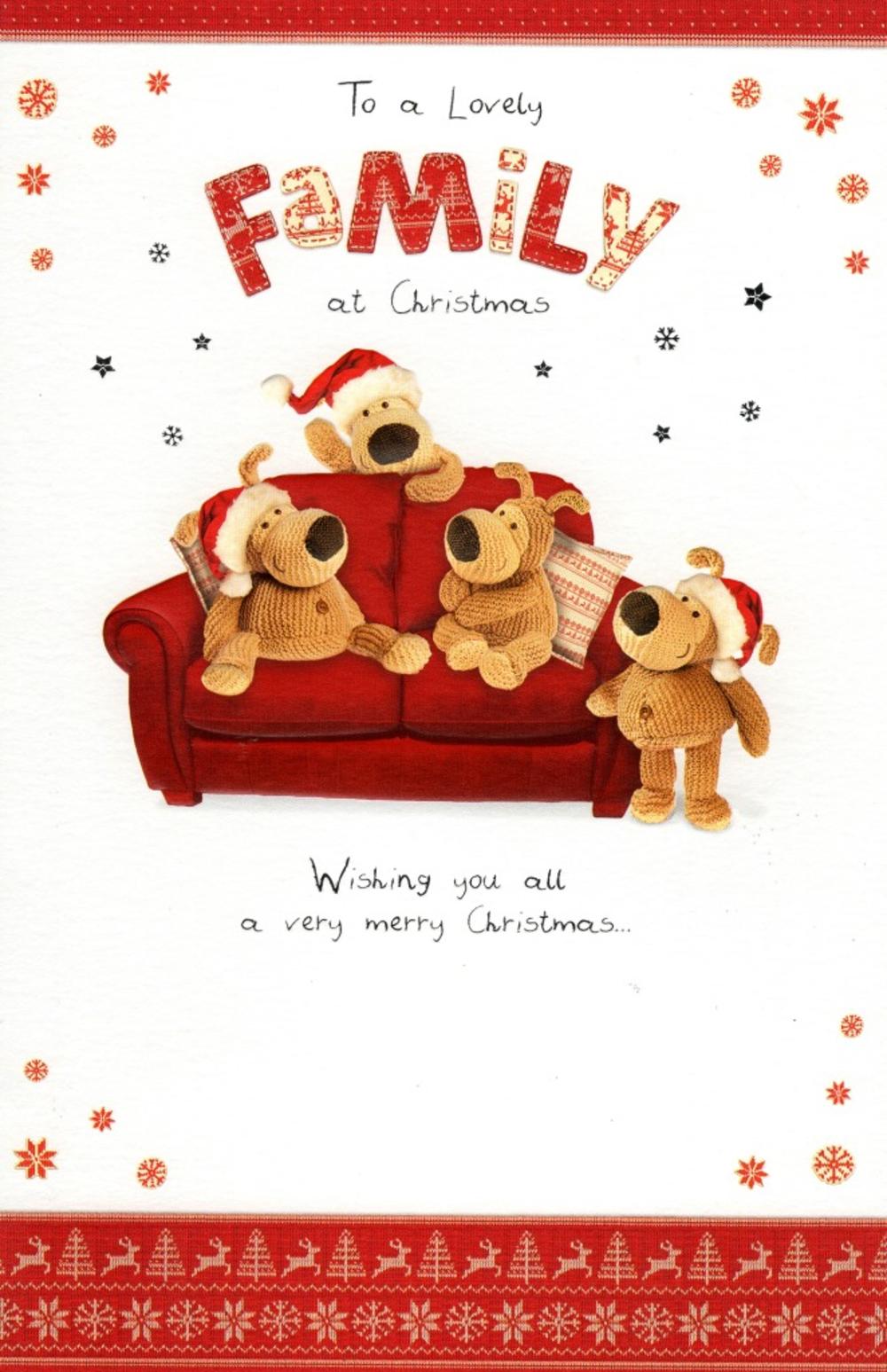 Boofle To A Lovely Family Christmas Greeting Card  Cards 