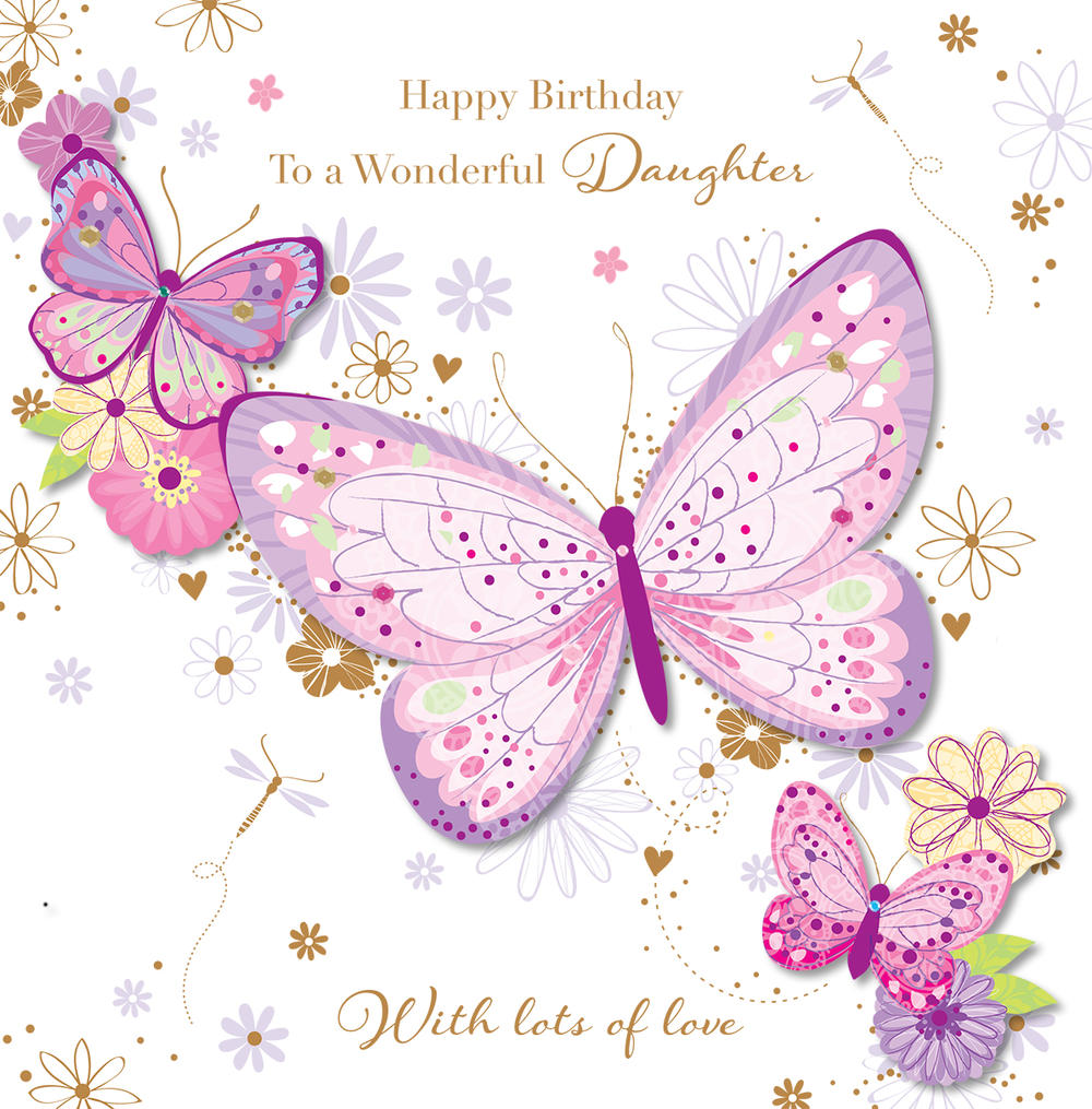 Wonderful Daughter Happy Birthday Greeting Card Cards Love Kates