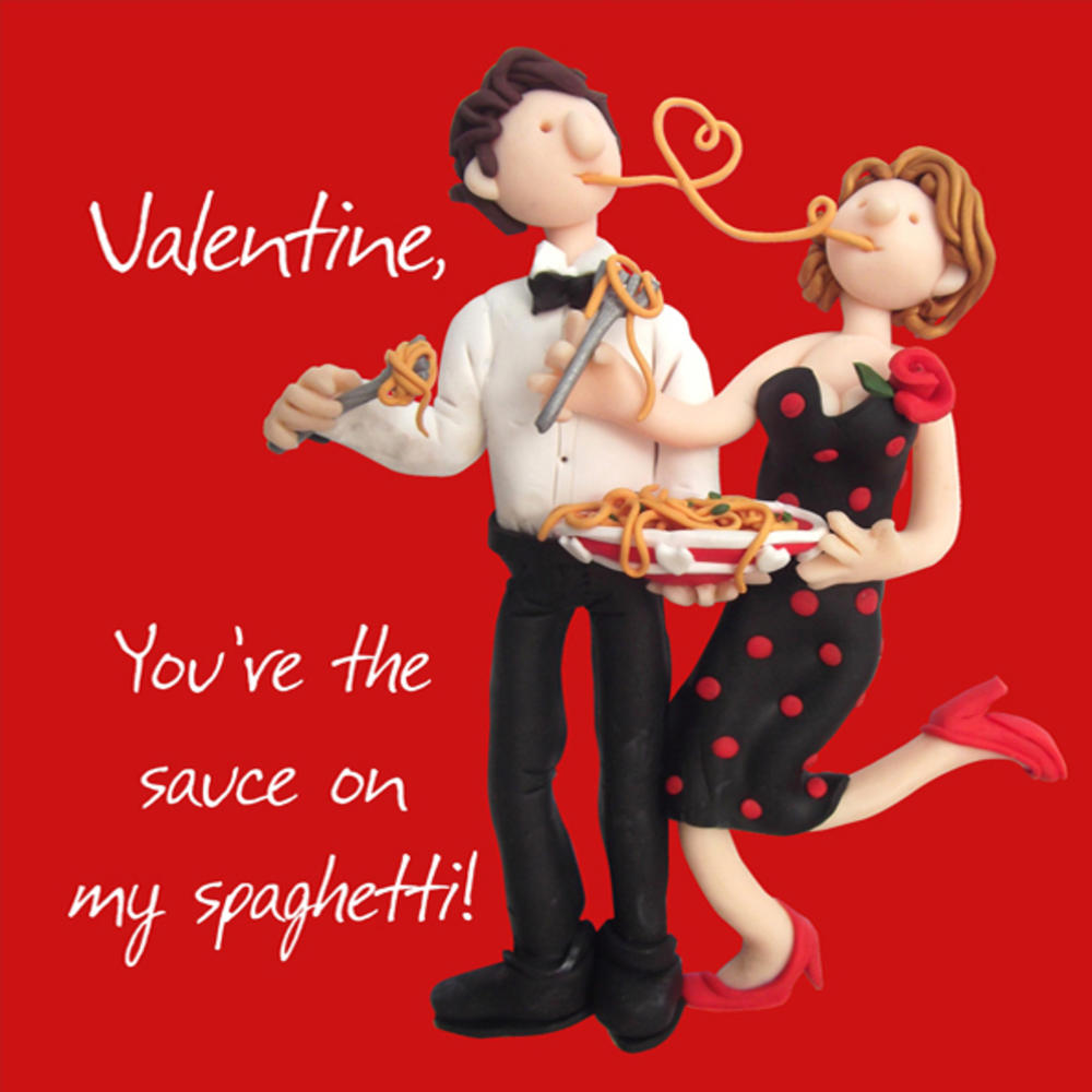 You're The Sauce On My Spaghetti Valentine's Day Greeting Card Cards