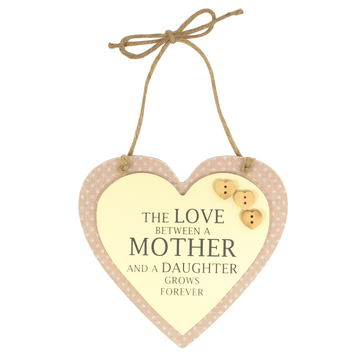 mother daughter sentiments from the heart hanging plaque gifts
