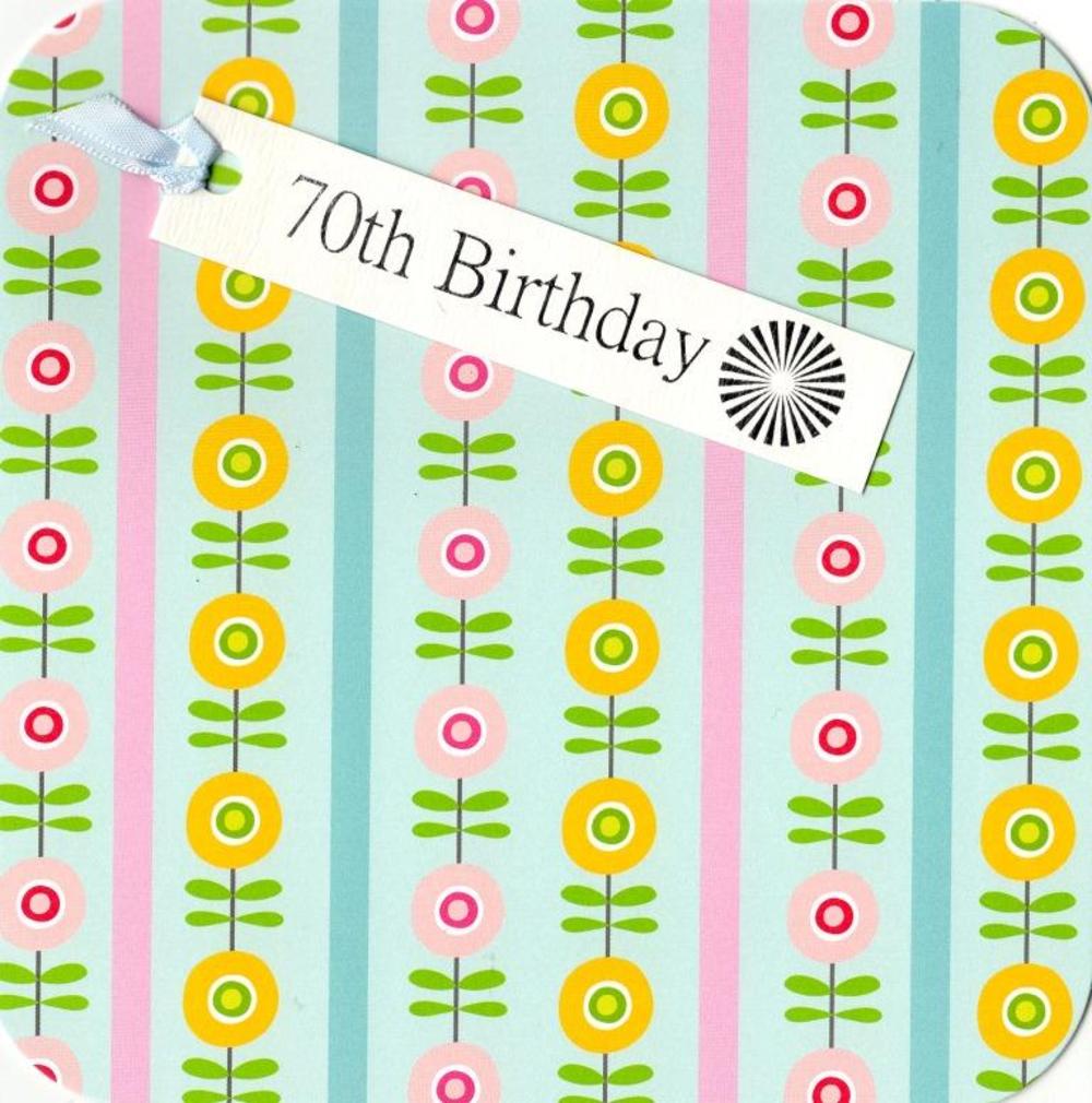 70th Birthday Hand-Finished Tag Tastic Card | Cards | Love Kates