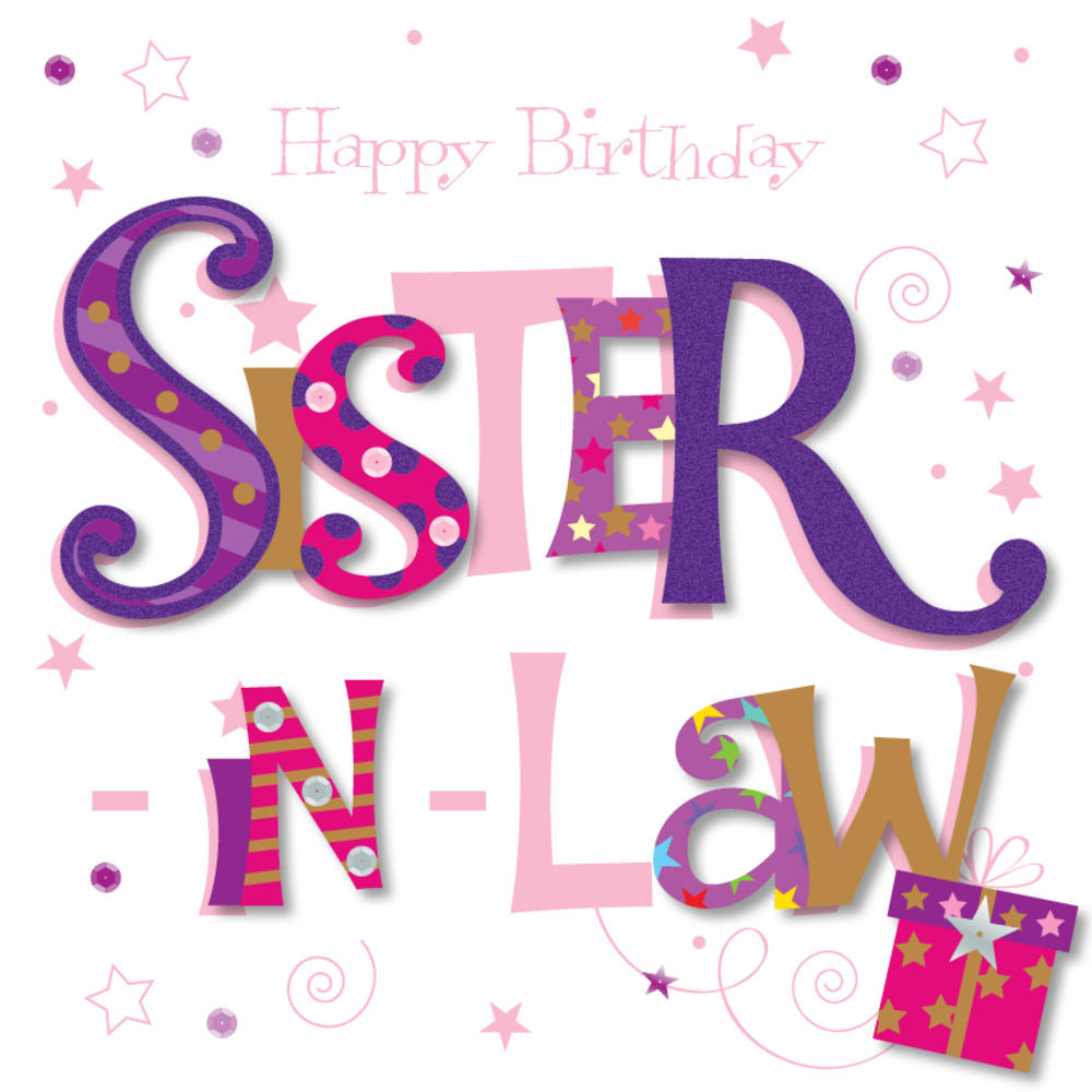 Sister In Law Happy Birthday Greeting Card Cards Love Kates   LrgscaleMWE30079 IL 