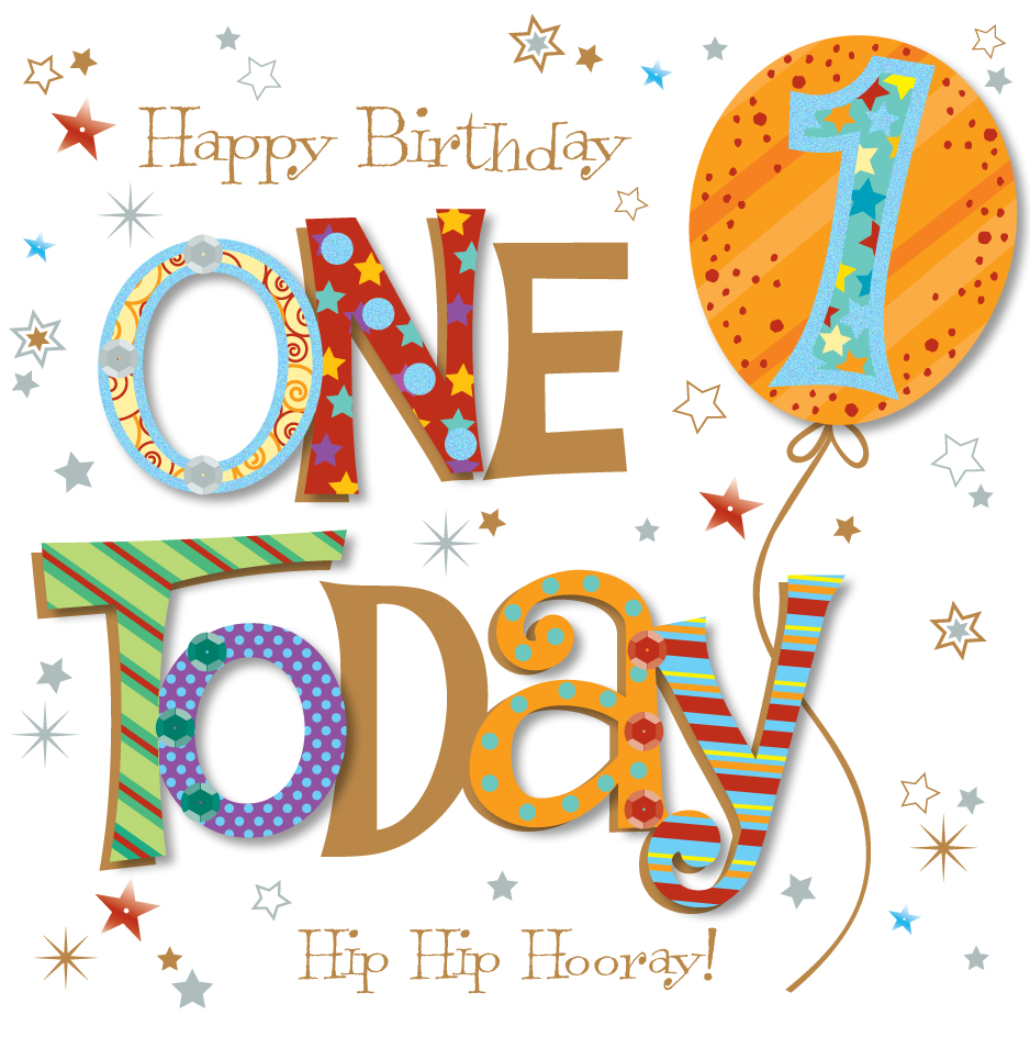 One Today 1st  Birthday  Greeting Card  Cards 