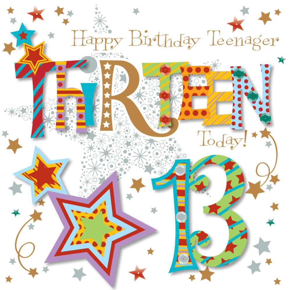 Happy 13th Birthday Images - Printable Template Calendar