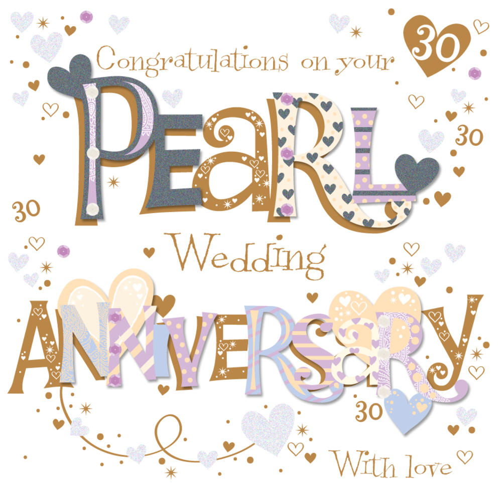 On Your Pearl 30th Anniversary Greeting Card | Cards | Love Kates