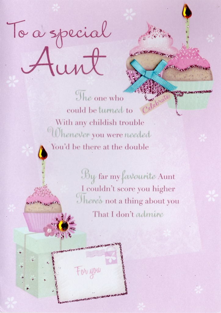 Birthday Card Verses For Auntie