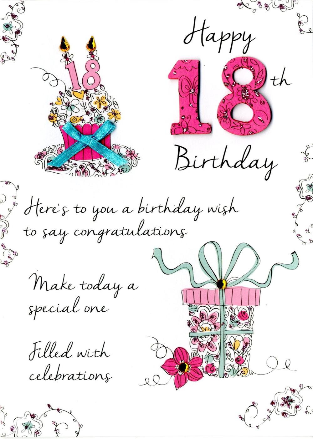 Happy 18th Birthday Greeting Card Cards | Images and Photos finder