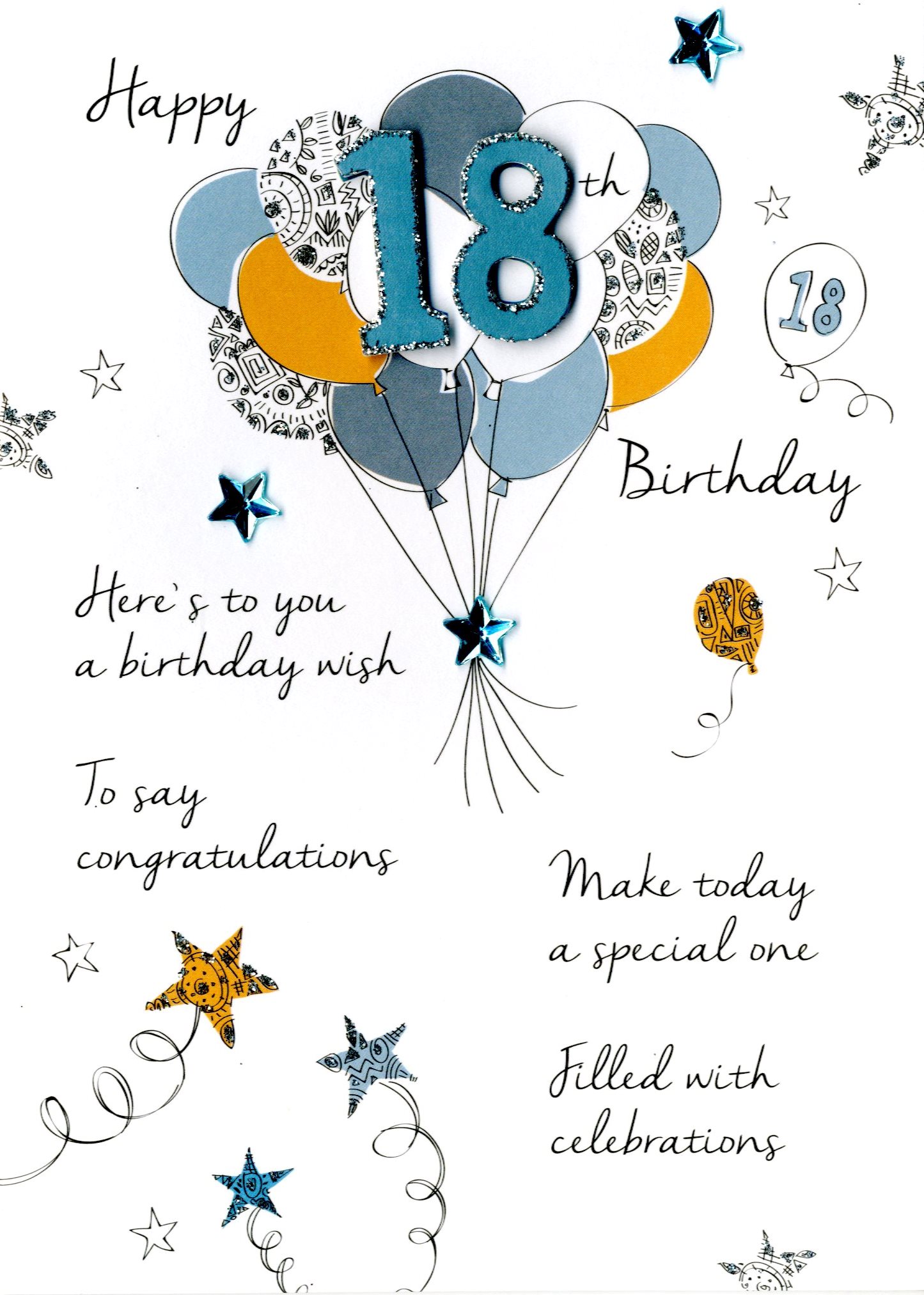 Male 18th Birthday Greeting Card | Cards | Love Kates