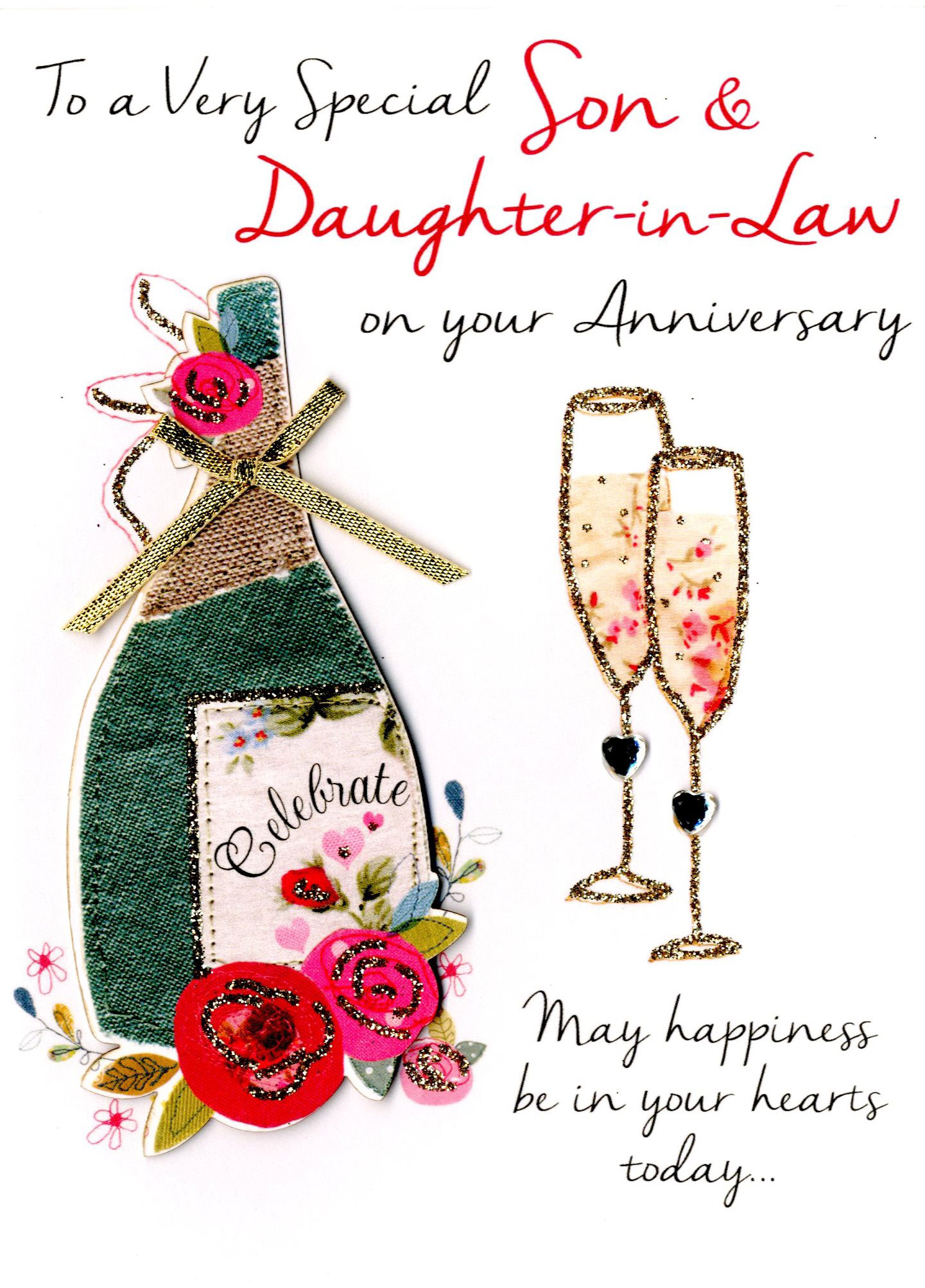  Son  Daughter  In Law  Anniversary  Greeting  Card  Cards 