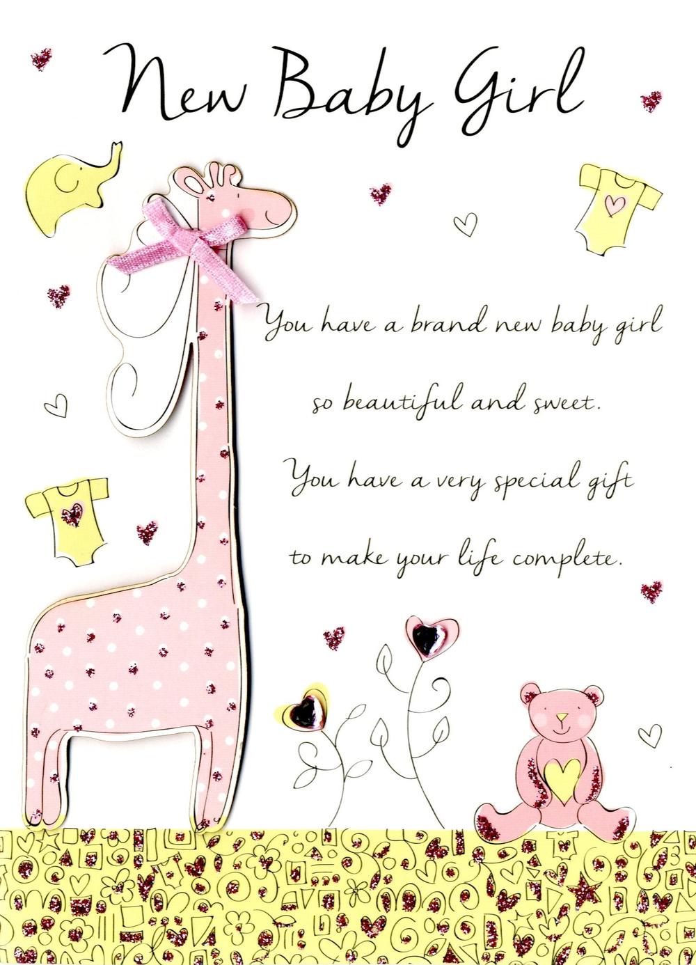 New Baby Girl Congratulations Greeting Card | Cards | Love Kates