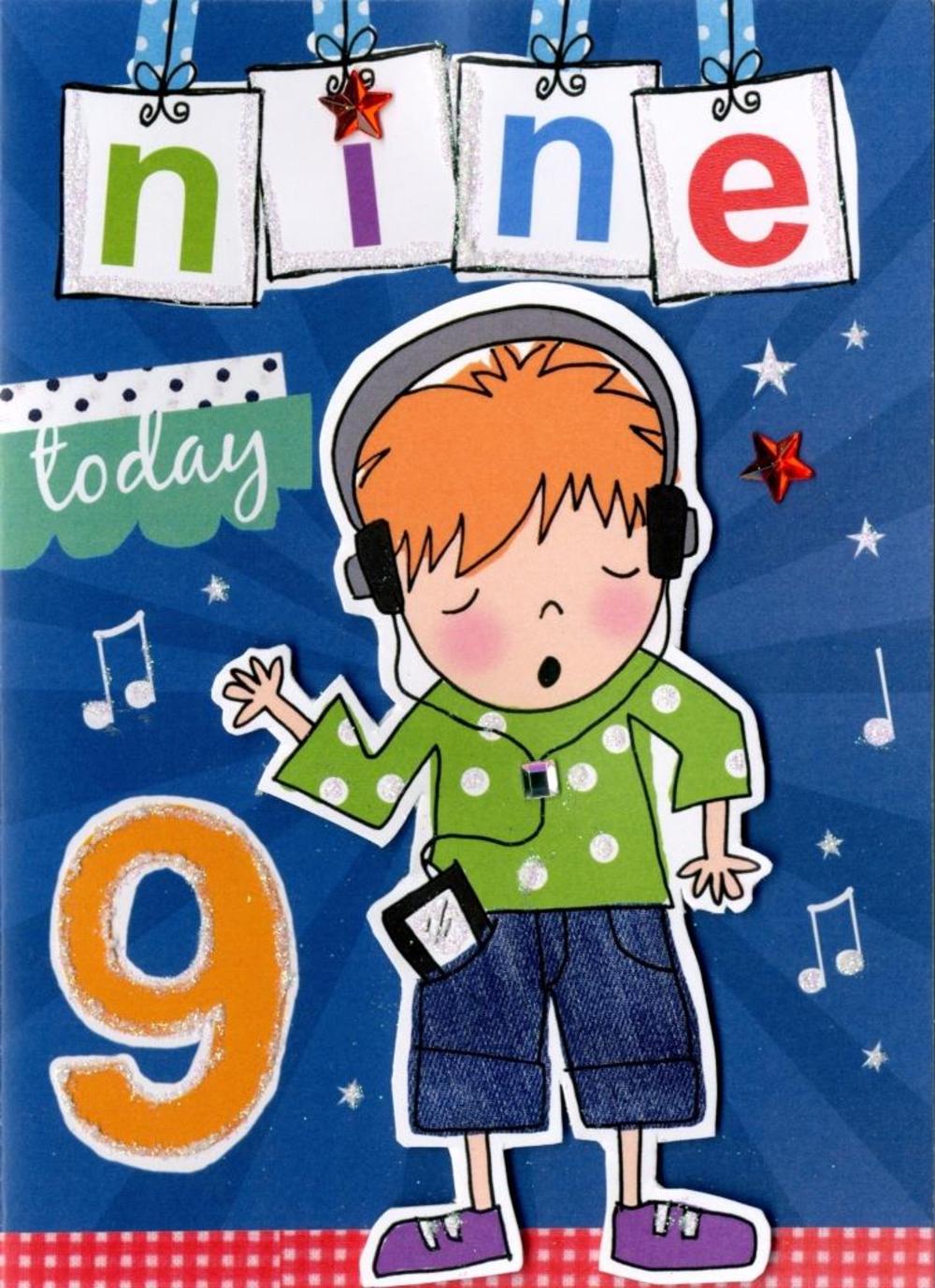 boys 9th birthday card nine today cards love kates