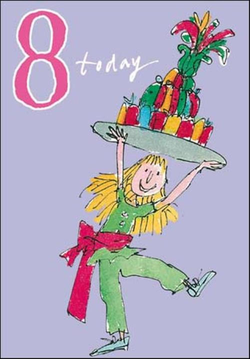 Quentin Blake Girls 8th Birthday Greeting Card | Cards | Love Kates