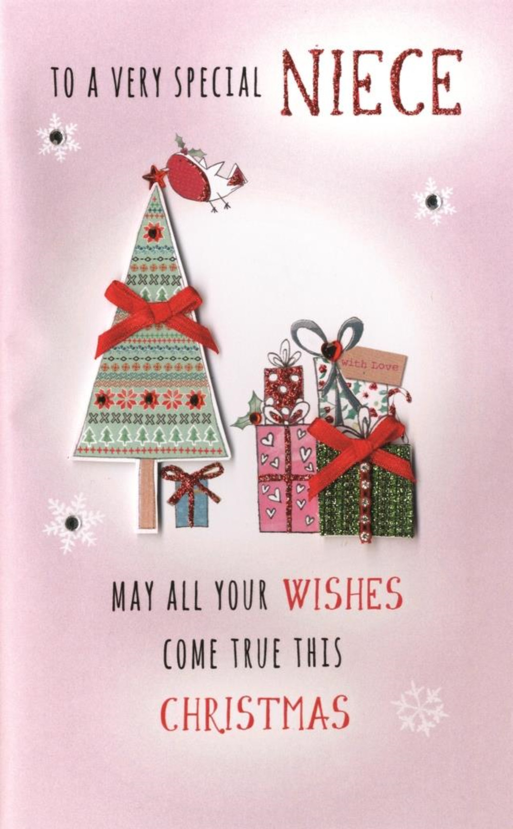 To A Special Niece Embellished Christmas Card  Cards  Love Kates