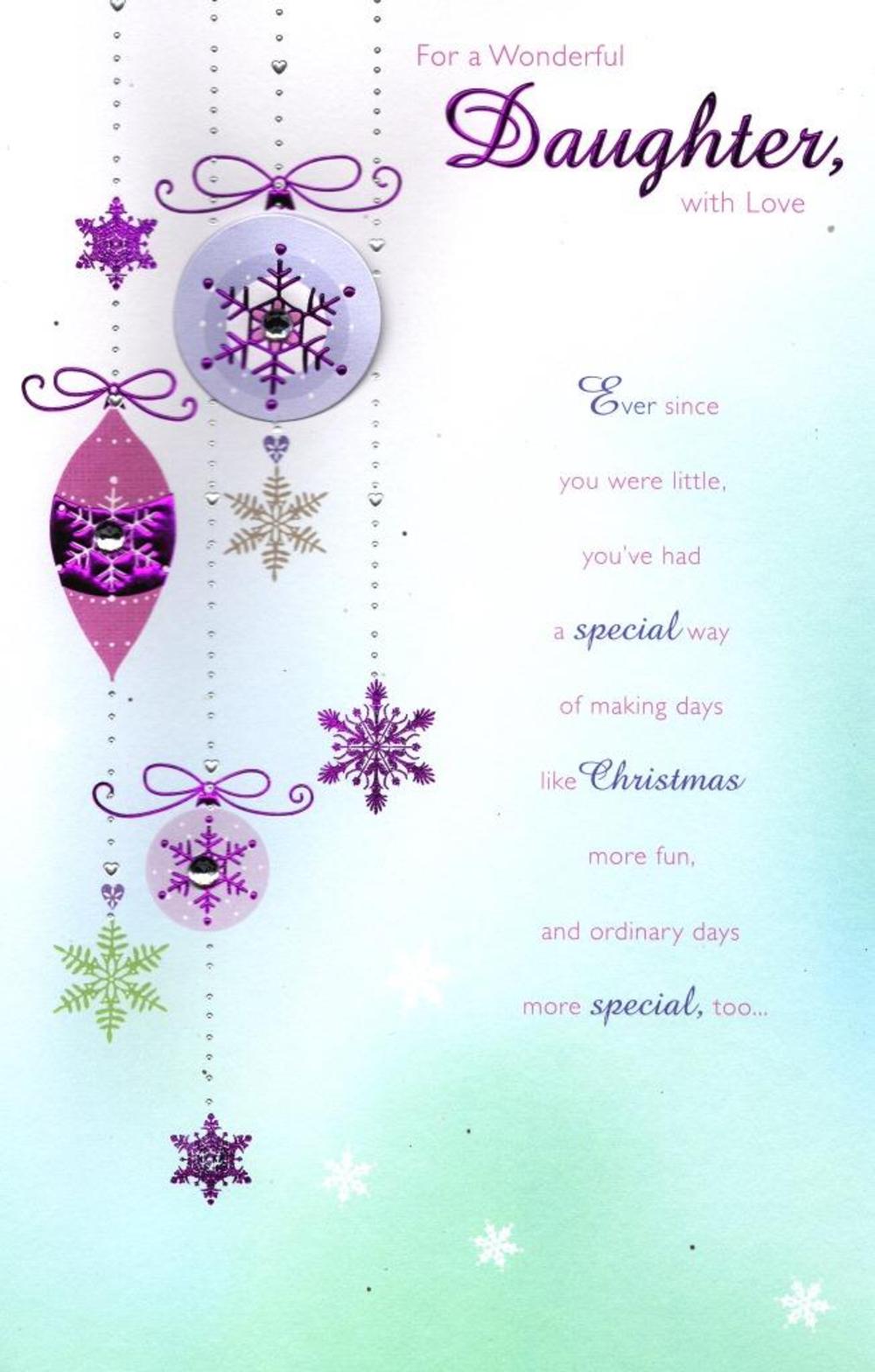 Daughter Traditional Christmas Greeting Card Cards Love Kates