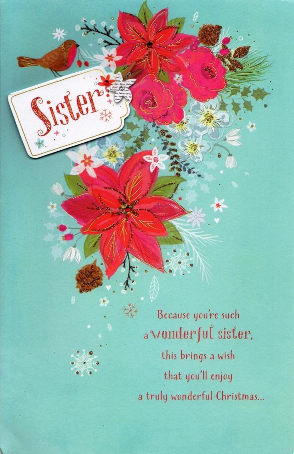 Sister Traditional Christmas Greeting Card | Cards | Love Kates