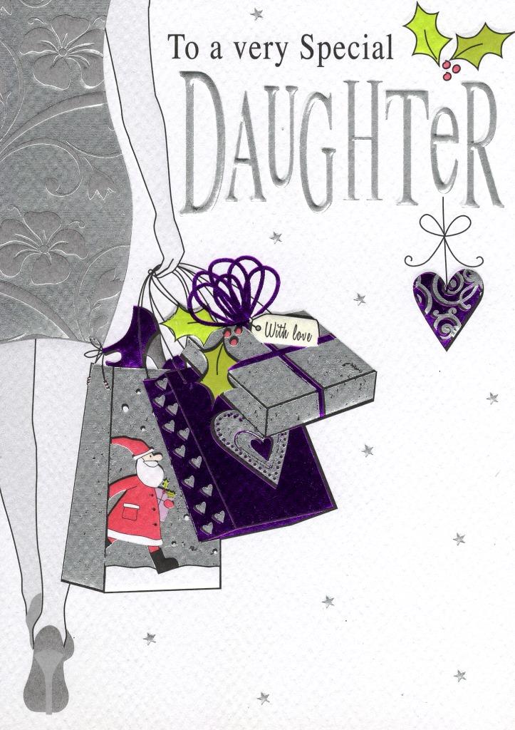 To A Special Daughter Christmas Card  Cards  Love Kates
