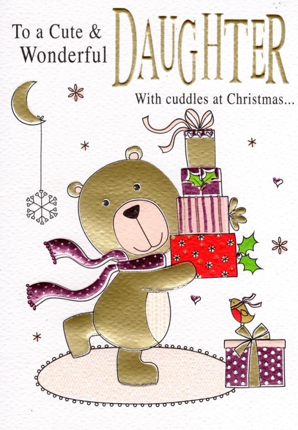 To A Cute Daughter Christmas Card  Cards  Love Kates