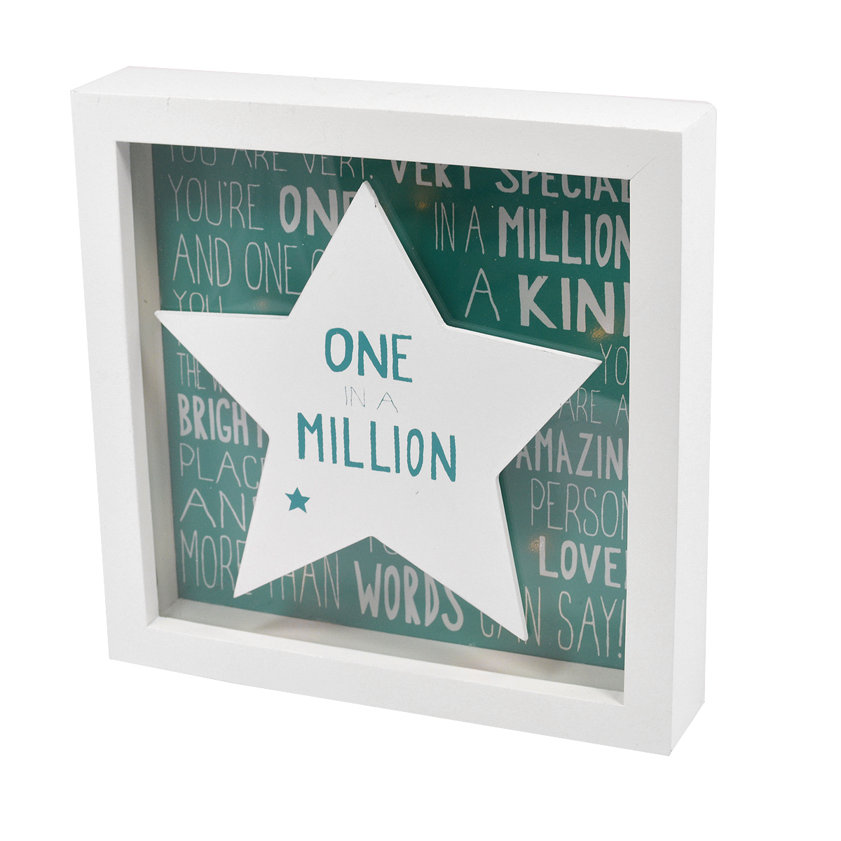 Message Of Love One In A Million Light Up Box Frame Gifts Kates Message Of Love One In A Million Light Up Box Frame