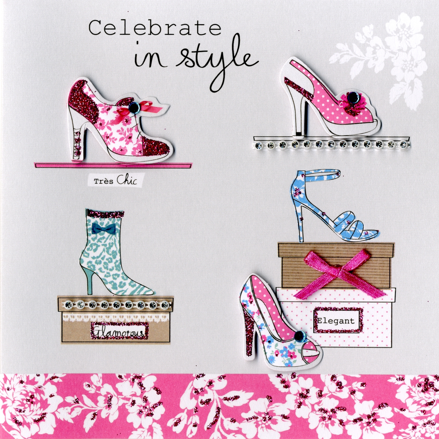 Birthday Card Shoes Card Design Template