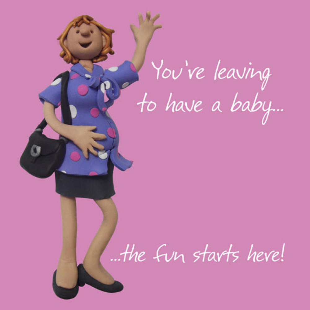 large 8 square you re leaving to have a baby greeting card cards