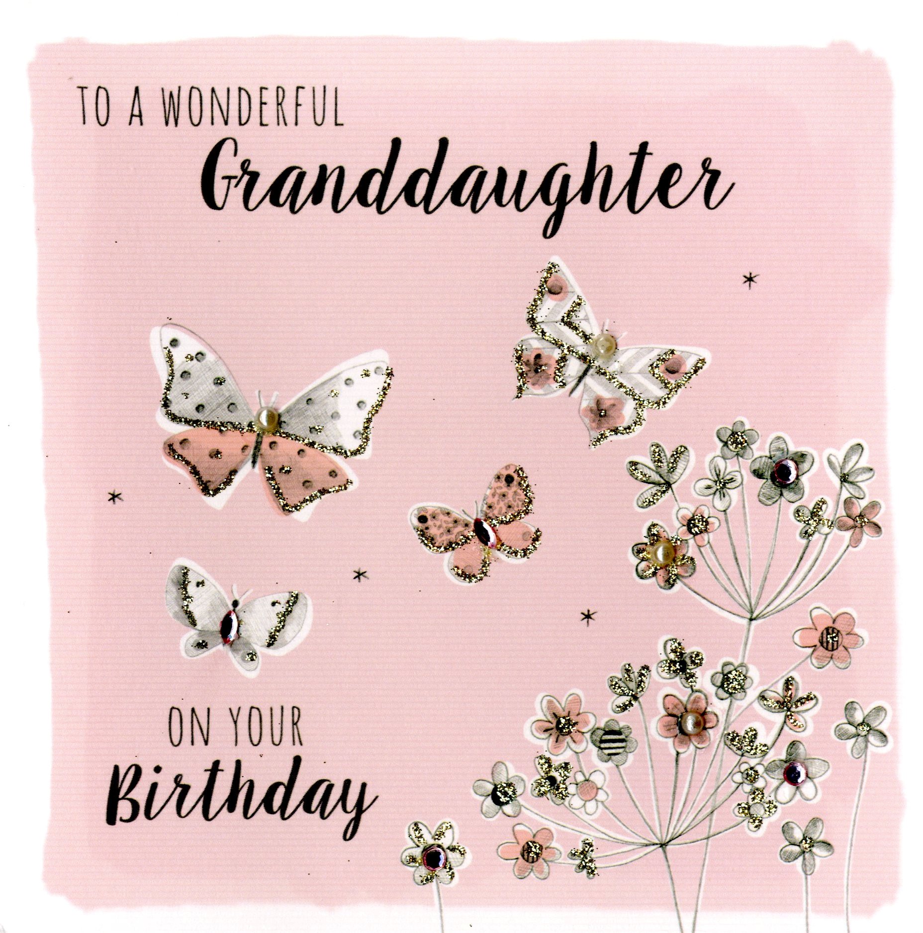 Birthday Card For Granddaughter - Card Design Template