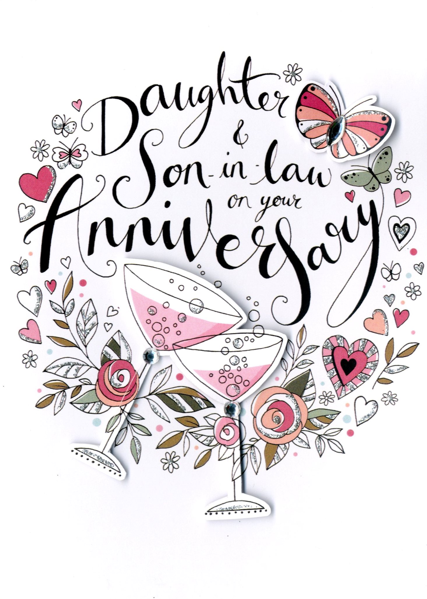 Daughter & Son-In-Law Anniversary Card Second Nature Just To Say Cards