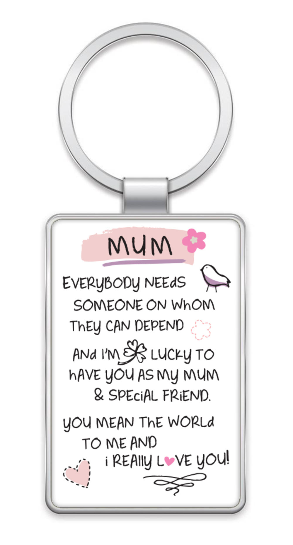 For My Soulmate Inspired Words Metal Keyring Sentimental Gift Range