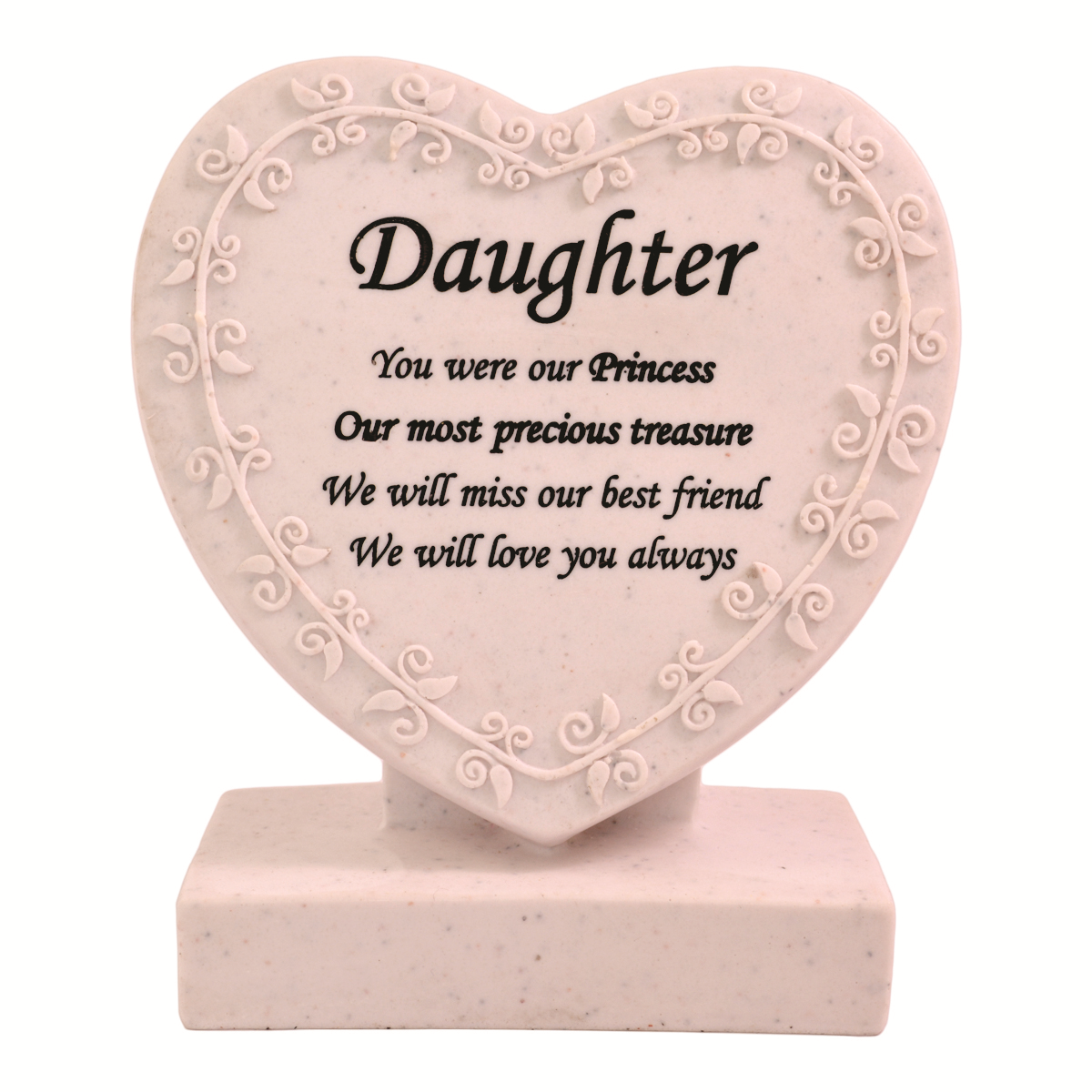 Daughter Heart Shaped Memorial Grave Plaque Cremation Marker eBay